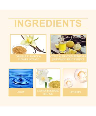 Vanilla Skin Body Mist - Hair & Body Mist for Women & Men Fragrance - Vanilla Body Spray with Glycerin Vanilla Flower Extract Lemon Fruit Oil - Buy Online on GoSupps.com