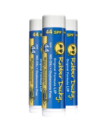 Rubber Ducky - SPF 44 Lip Balm - Moisturizing Vitamin E Sunscreen For Lips - All Season Broad Spectrum UV Protection - Waterproof 80 Minutes - NO-OX Protectant - Clear - Vanilla - 3 Pack 0.15 Ounce (Pack of 3) All Ages - Buy Online on GoSupps.com