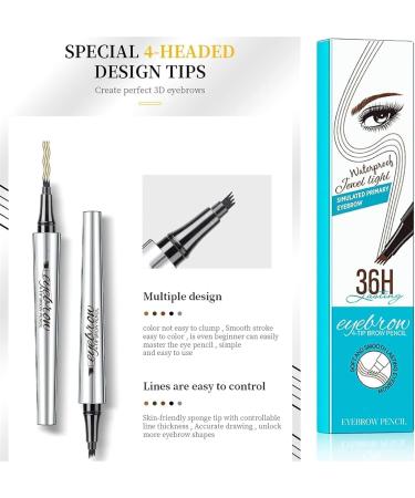 dfgsxifc Archdefine 3D Microblading 4-Tip Eyebrow Pen - Giphogantic 3D Waterproof Microblading Eyebrow Pen Glowly Secret Eyebrow Pen Revolutionary Eyebrow Pencil (Gray) - Buy Online on GoSupps.com