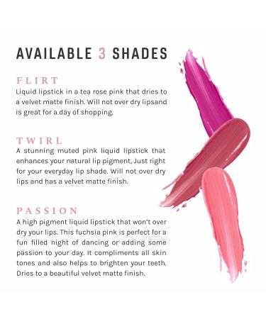 Waterproof Matte Liquid Lipstick - 24 Hour Long Lasting Sulfate & Paraben Free - Pigmented Flirt Shade - International Shipping Available - Buy Online on GoSupps.com