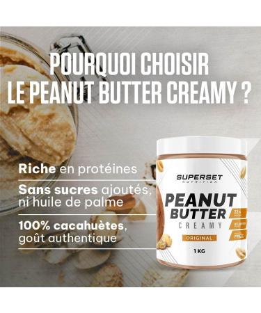 Superset Nutrition | Creamy Peanut Butter (1kg) | Protein Butters | 100% Pure Peanut Butter - Original - Buy Online on GoSupps.com