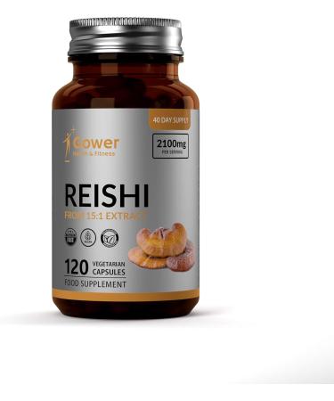 GH Reishi Mushroom Extract Supplement 15:1 | 120 Vegan Capsules | 2100mg Nootropic Supplement | Non-GMO Gluten Free & Allergen Free | Made in the UK - Buy Online on GoSupps.com