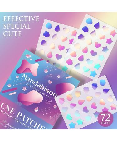 Natural Green Algae & Tea Tree Oil Acne Pimple Patches - Mandabloom Hydrocolloid Dots for Zits, Blemishes & Spots - 72 ct Dermatologist Reviewed - Buy Online on GoSupps.com