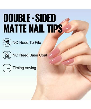TOMICCA Short Coffin Nail Tips 180PCS in Dark Pink - Matte Finish, Pre-colored Soft Gel Nails for Nail Art Extensions - 15 Sizes, No Filing Needed - Buy Online on GoSupps.com