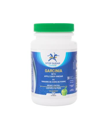 Garcinia Cambogia Supplement with Apple Cider Vinegar by Stop Sugar Crave | Helps Regulate Blood Sugar Levels | 90 Capsules 30 Day Supply