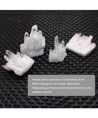 Natural Clear White Quartz Crystal Cluster Geode Gemstones Raw ES Specimen Home Decor Crystal Cluster 2-3cm - Buy Online on GoSupps.com