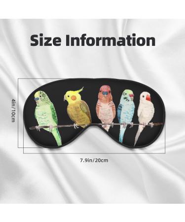 Buy SSIMOO Colorful Parrots Soft Sleep Eye Mask | Breathable Female Eye Patch for Travel & Relaxation - Black - International Shipping Available - Buy Online on GoSupps.com