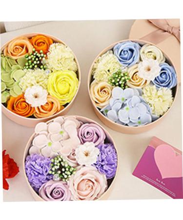 DOITOOL 1pc Soap Women Christmas Soap Rose Bouquet Plant Soap Plant Rose Soap Scented Soap Rose Wedding Favors Rose Round Box - Buy Online on GoSupps.com