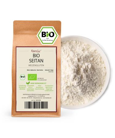 Kamelur 1kg organic seitan powder from EU agriculture - organic wheat gluten without any additives as a seitan base - Buy Online on GoSupps.com