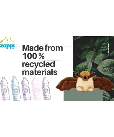 Zappi Co 100% Recycled Bat Plush Toy (13-15cm) - Soft & Realistic Stuffed Animal for Newborns | TikTok Featured - Buy Online on GoSupps.com