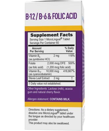Superior Source Extra Strength B-12, B-6 & Folic Acid - 60 Instant Dissolve Tablets | 10000 mcg B-12 - Buy Online on GoSupps.com