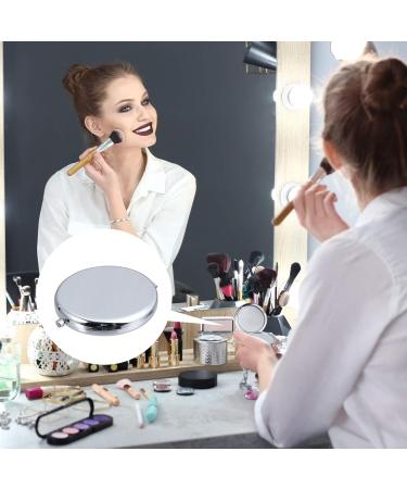 Portable Makeup Mirror Portable Beauty Mirror Compact Mirror Desktop Makeup Mirror Round Makeup Mirror Folding Mirror Travel Cosmetic Mirror Small Double Mirror Miss Metal - Buy Online on GoSupps.com