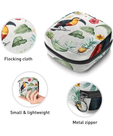 Women's Portable Period Kit - Bonds Storage Pockets Stylish Ara & Leaves Pattern | Feminine Product Bag for Girls - Buy Online on GoSupps.com