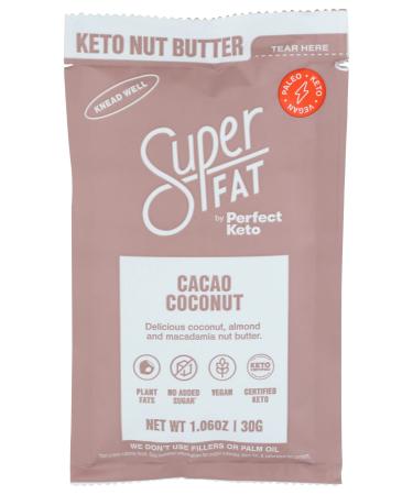 SuperFat Keto Nut Butter Cacao Coconut 1.06 oz (30 g)
