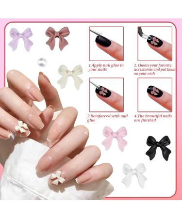 1 Box Bow Nail with 7 Grids Nail Art Colorful Nail and Gems Decorative Bow Diverse Styles Bow Beauty Supplies - Buy Online on GoSupps.com