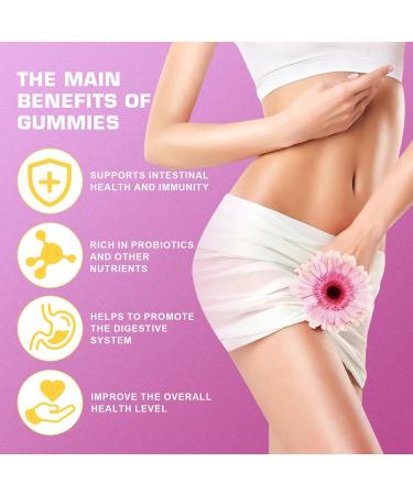 Her Juicy Feminine Probiotics Gummies for Women with Slippery Elm - Pineapple Flavor pH Balance & Immune Health Support - Digestive & Feminine Support - Vegan Supplement 60 C 60 Count (Pack of 1) - Buy Online on GoSupps.com