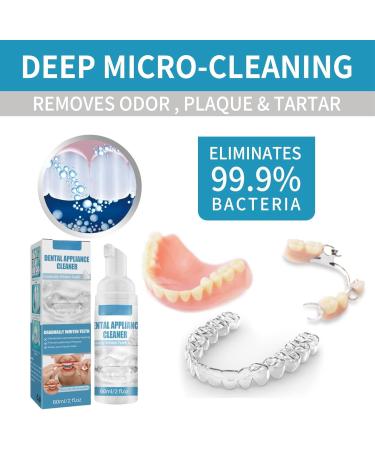 60ml Retainer Whitening Foam Retainer Cleaning Foam for Oral Care Dental Foam Braces Cleaner Teeth Retainer Cleaner Mouth Guard Cleaner Cleans Whitens Teeth&Fights Bad Breath Teeth Aligner Cleaners - Buy Online on GoSupps.com