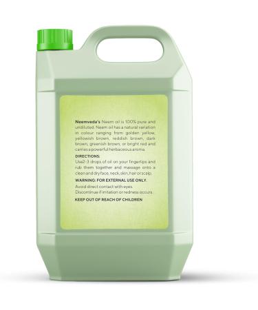 Neemveda Virgin Neem Oil Cold Pressed Pure Natural Unrefined Vegan - for Hair Skin Nail Scalp Body Multi-Use Oil for Garden - Plants - Home & More 1 litre - Buy Online on GoSupps.com