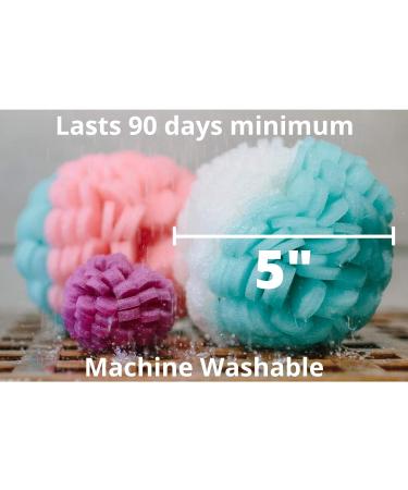 3-Pack Duo Body Buff Loofah Scrubber for Exfoliation & Cleansing - Gentle & Effective for All Skin Types - Removes Oil, Dirt & Dead Skin - Assorted Colors - Buy Online on GoSupps.com