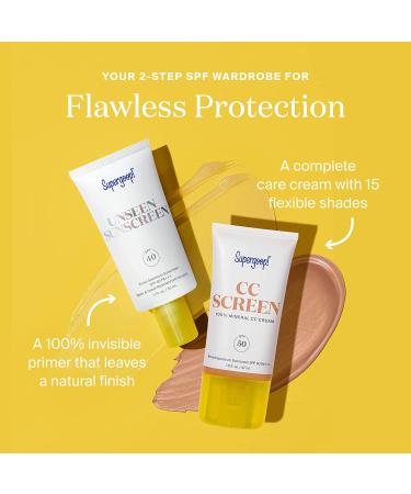 Supergoop! CC Screen SPF 50 - Mineral Color-Corrector & Tinted Moisturizer, 1.6 fl oz 100C - Buy Online on GoSupps.com