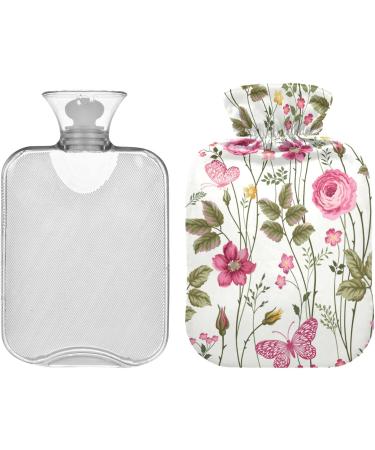 Buy Naanle Pink Butterfly Hot Water Bottle - 1L Heat Bottle for Back Pain Relief & Cold Therapy - International Shipping - Buy Online on GoSupps.com