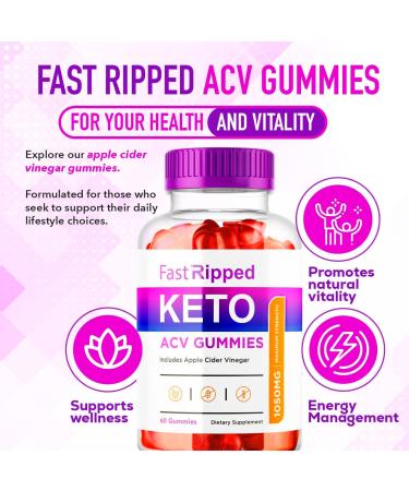 Fast Ripped ACV Keto Gummies - 60 Count for 1 Month | Boost Your Weight Loss Journey with Fast Ripped Keto Gummies - Buy Online on GoSupps.com