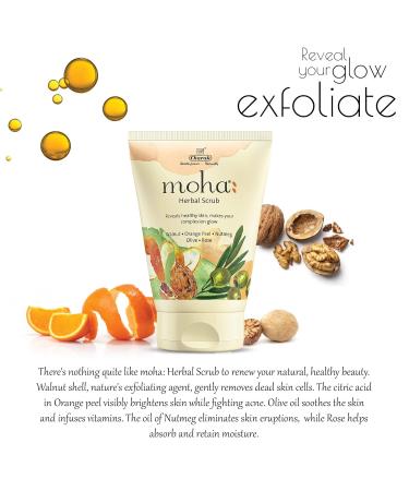m oha: Her bal Scrub (100 GM) | Face Scrub | Blend Of Walnut Orange Peel & Oilve Oil for Skin Brightening Exfoliate Face For All Skin Type - Buy Online on GoSupps.com