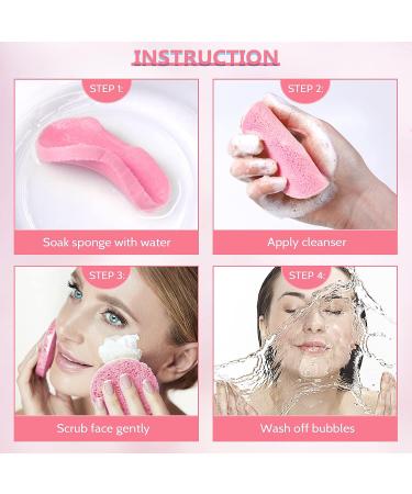 120 Pieces Compressed Facial Sponges - Professional Exfoliating Makeup Removal Pads for Spa Cleansing, Pink - Buy Online on GoSupps.com