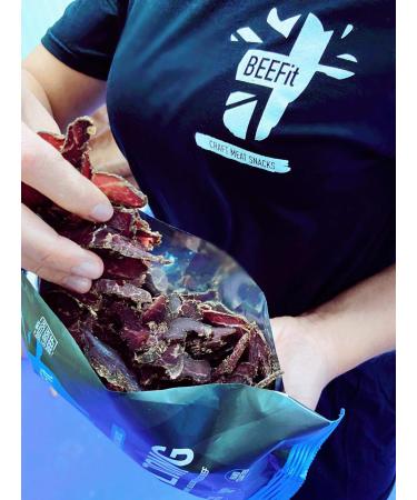 BEEFit Biltong Beef Jerky | 2x250g | High Protein | Gluten Free | Keto Friendly (BBQ) - Buy Online on GoSupps.com