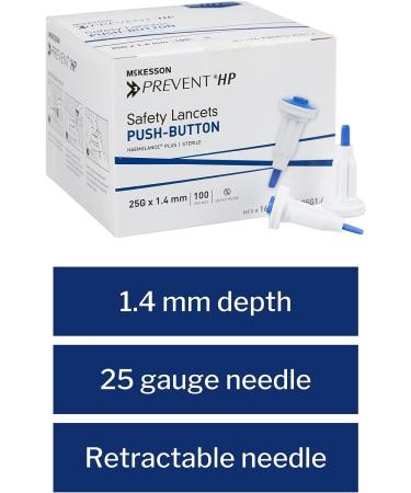 McKesson Prevent HP Safety Lancets 25G 1.4mm Sterile - 100 Count Pack - Buy Online on GoSupps.com