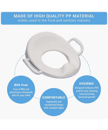 BISOO Potty Training Toilet Seat - Children WC Adapter - Baby Toilet Reducer - Safe and Comfortable - Compact and Portable - Blue Seat with Hanging Hook - Buy Online on GoSupps.com
