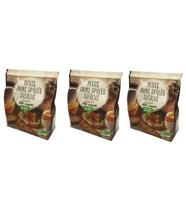 Set of 3x Swedish toasted buns wholemeal wheat ORGANIC - pack 225g