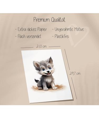 Happy Forest Animals A4 Poster - Baby Room Decoration | Childrens Room Wall Art | Murals for Young Girls - Buy Online on GoSupps.com