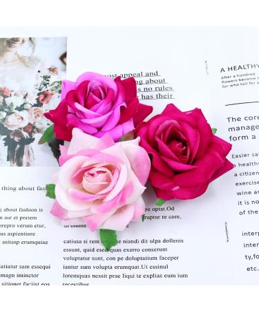 inSowni 12 Pieces Flamenco Dancer Mexican Rose Flower Brooches Pins Prom Party Wedding Bridal Floral Alligator Hair Clips Barrettes Accessories for Women Girls - Buy Online on GoSupps.com