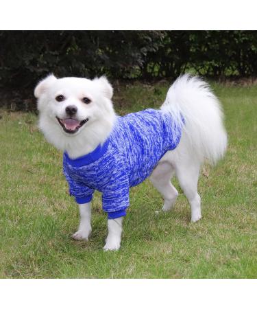 Shop Hualisiji 4XL Dog Sweater - Warm & Light Dark Blue Hoodie for Large Dogs | Soft & Elastic Fabric - Buy Online on GoSupps.com