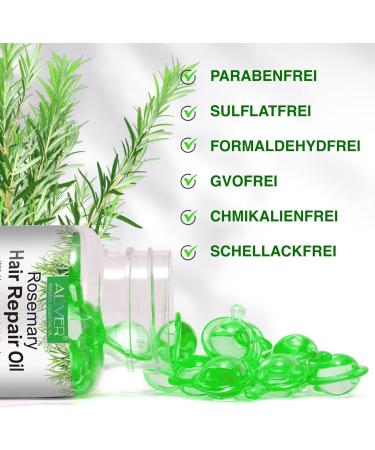 P-Beauty Organic Rosemary Oil Capsules with Biotin & Keratin - 120 Capsules for External Application Hair Oil for Hair Growth & Scalp Care - Essential Oil - Buy Online on GoSupps.com