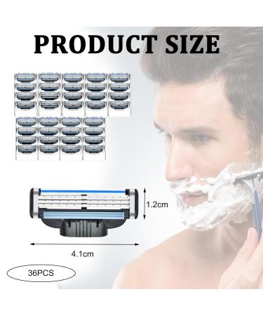 36 PCs Mach3 Razor Blades - Premium Manual Razors for Clean Shaving - Ideal for Beard & Leg Hair Removal - Buy Online on GoSupps.com