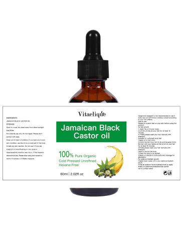 Jamaican Black Castor Oil 2.02oz - 100% Pure Organic Cold Pressed for Hair Growth Skin & Body Care | Moisturizing & Massage Oil - Buy Online on GoSupps.com