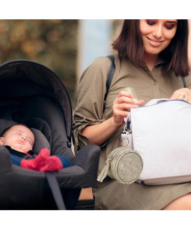 Stronrive Baby Pacifier Holder with Clip - Secure Pacifier Pod for Diaper & Handbag - 3.9 Diameter Holds 2 Pacifiers - Buy Online on GoSupps.com