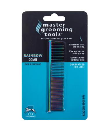 Master Grooming Tools Steel Pet Rainbow Greyhound Comb, Fine and Coarse, 7-1/2-Inch Fine/Coarse