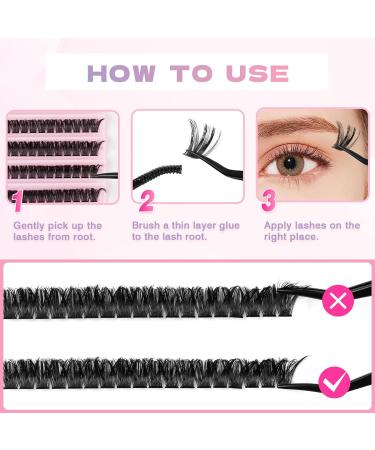 Shop Glowing Win Eyelash Extensions | DIY Individual 80D Cluster Lashes | Natural 8-16mm Cat Eye Fake Eyelashes - Buy Online on GoSupps.com