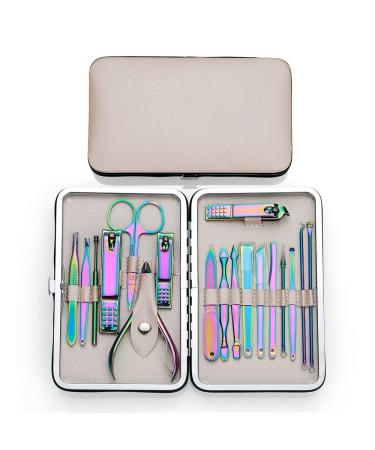Nail Clippers Set 18 Piece Color Nail Clipper Set Nail Clipper Nail Clipper Manicure Tool Set Personal Care Portable Home Nail Set