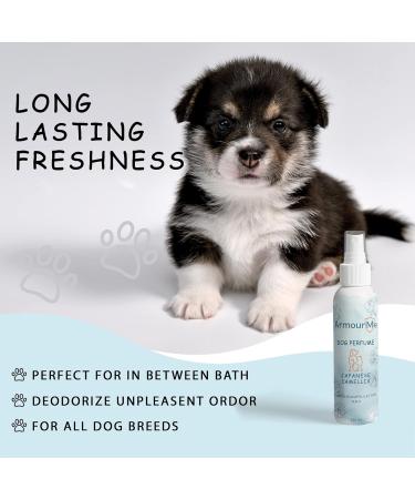 ArmourMe Dog Perfume Spray Dog Perfume & Dog Spray | Natural Deodorizer Spray for Dogs | Eliminates Dog Odors for Smelly Dogs pH Balanced Free from Sulfates Colorants and Parabens. (Camellia) - Buy Online on GoSupps.com