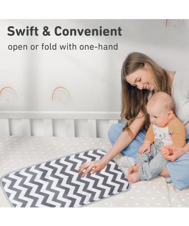 2Pcs Portable Waterproof Baby Changing Mat Set - Grey | 60 X 37cm | Lightweight & Easy to Clean | Ideal for Travel & Home Use - Buy Online on GoSupps.com