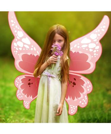 Fairy Wings Butterfly Wings Dress Up Butterfly Wings For Girls Kids Children Colorful Fairy Wings Princess Fairy Angel Wings For Halloween Christmas Pink(Without led) - Buy Online on GoSupps.com