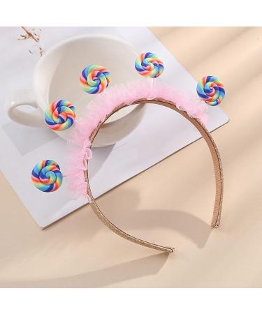 amangul Toddler Pleated Lace Lollipop Shape Headband Amusement Park Children Day Party Festival Hair Hoop for Couple Headpiece(4) - Buy Online on GoSupps.com