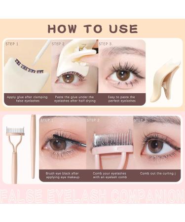 HOSAILY Lashes Buddy - False Eyelash Applicator Tool Kit & 2 Pack Eye Makeup Tools for Perfect Lash Application & Separation - Buy Online on GoSupps.com