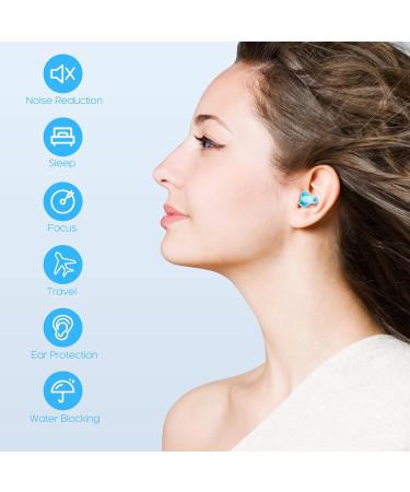Rowotup Reusable Silicone Ear Plugs - Ultra Soft & Waterproof - 28dB NRR - 5 Pairs - Buy Online on GoSupps.com
