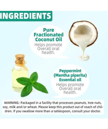 Organic Coconut Parenting Oil for Teeth - 237ml | Fresh Breath & Whitening with Mint Oil | Natural Mouthwash Alternative - Buy Online on GoSupps.com