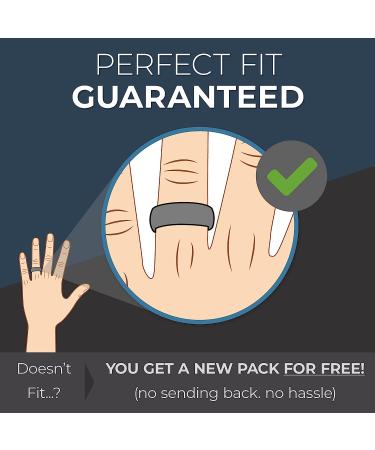 ThunderFit Silicone Wedding Rings Men & Women - Reversible 6mm Width 2mm Thick (DarkBlue, OliveGreen, Grey, Red) - Size 3.5-4 (14.9mm) - Buy Online on GoSupps.com